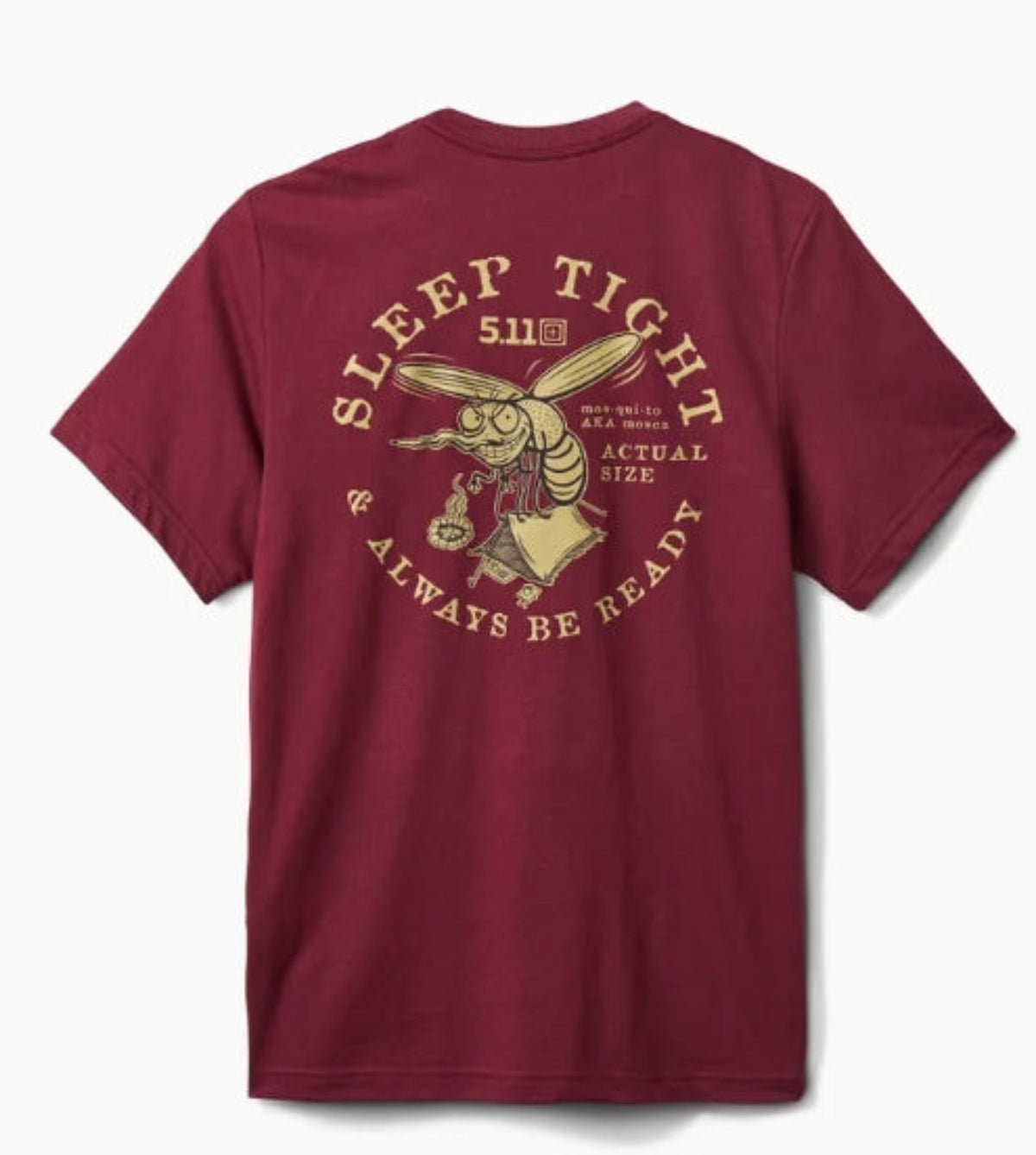 5.11 Tactical Men's Actual Size Graphic Short Sleeve T-Shirt T-Shirts 5.11 Tactical Burgundy 2XL Reg