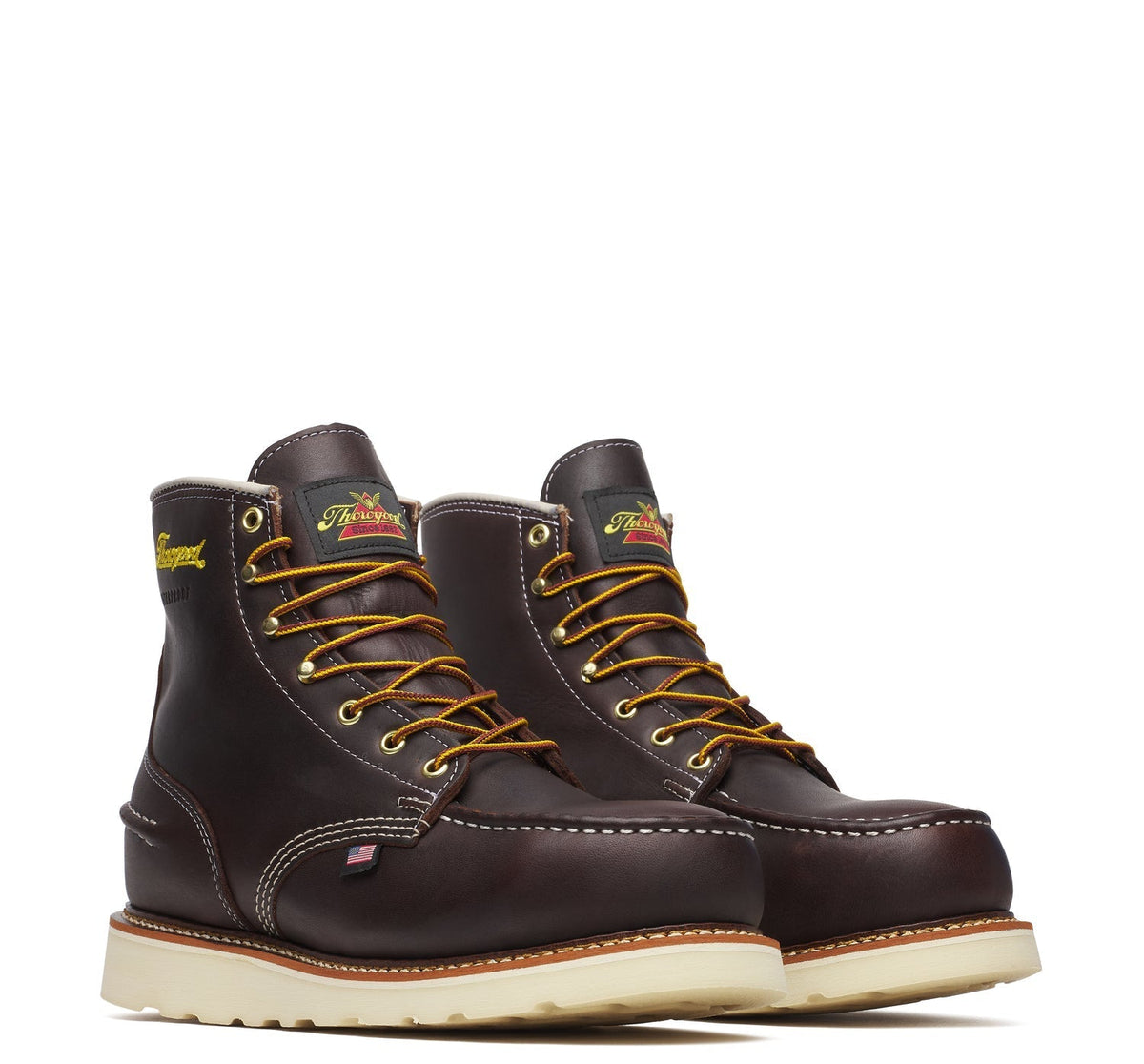 Thorogood Men's 1957 Series 6" Moc Toe Waterproof MAXWear Wedge Steel Toe Boot Work Boots Thorogood