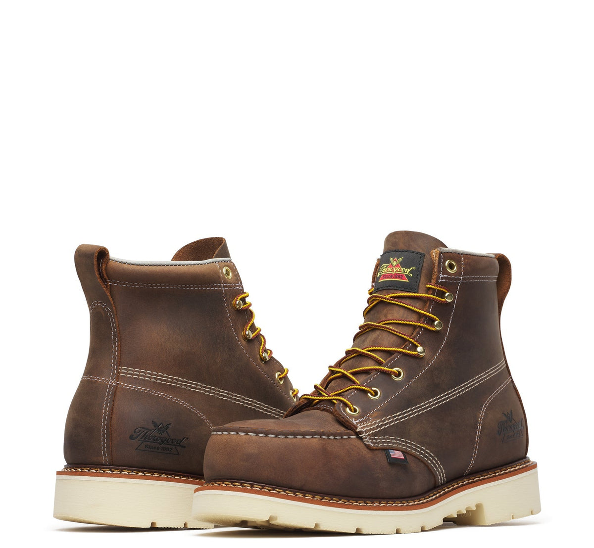 Thorogood Men&#39;s American Heritage Moc 6&quot; Steel Toe Boot_Trail Crazyhorse - Work World - Workwear, Work Boots, Safety Gear