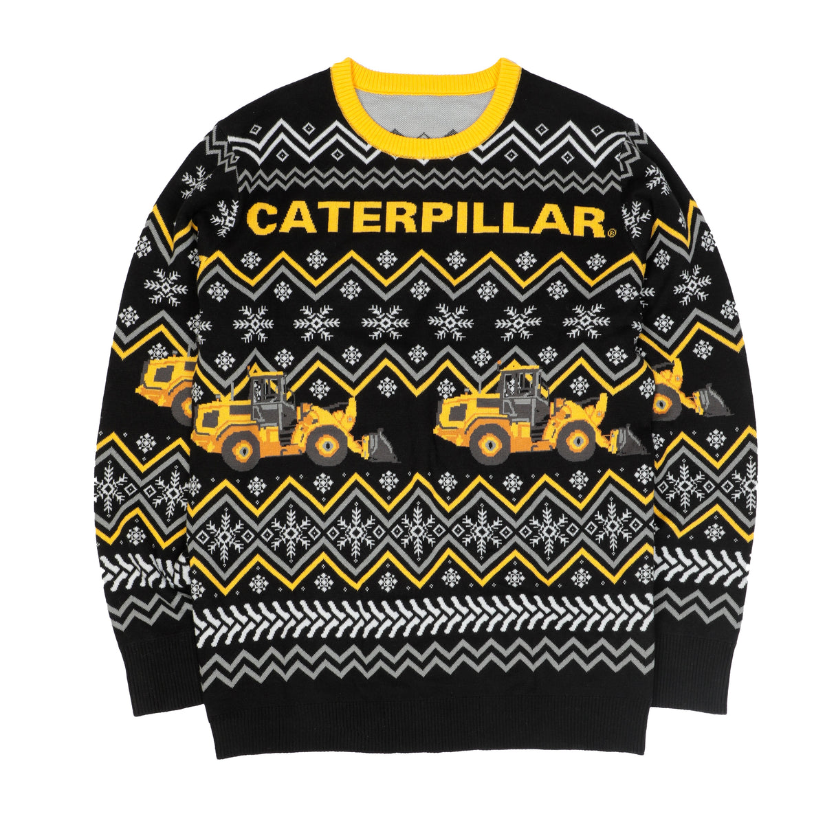 CAT Snowdozer Graphic Christmas Sweater Sweatshirts & Hoodies CAT Multi 2XL Reg
