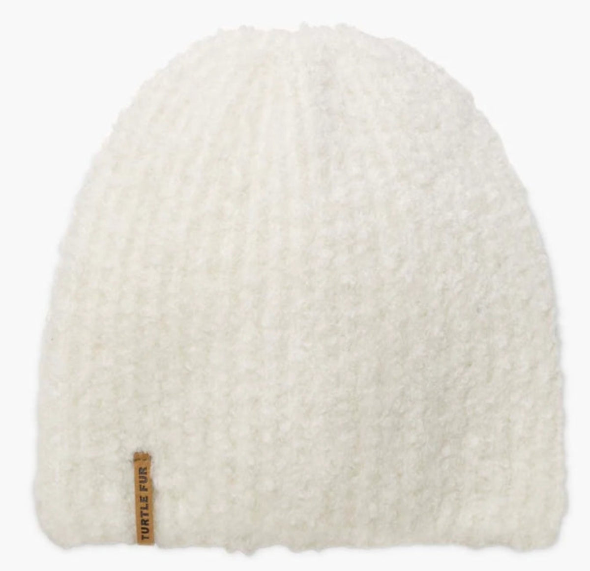 Turtle Fur Women's Abigail Boucle Midweight Knit Beanie Hats & Caps Turtle Fur Cream OS