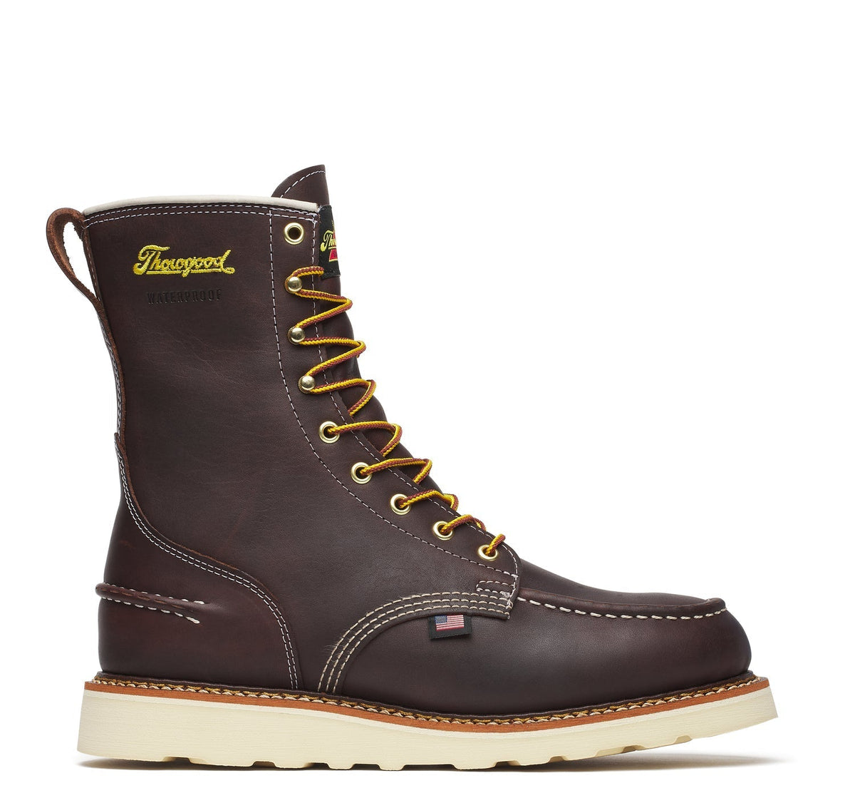 Thorogood Men's 1957 Series MAXWear Wedge Moc-Toe Waterproof 8" Soft Toe Work Boot Work Boots Thorogood Briar Pitstop 10 2E