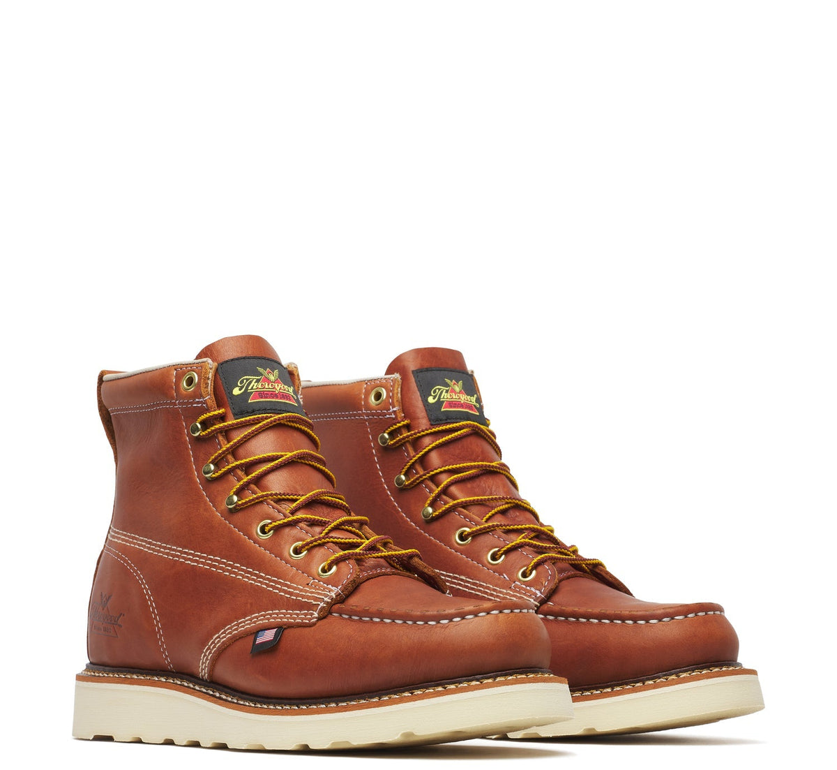 Thorogood Men&#39;s American Heritage MAXWear Wedge™ 6&quot; Soft Toe Work Boot_Tobacco - Work World - Workwear, Work Boots, Safety Gear