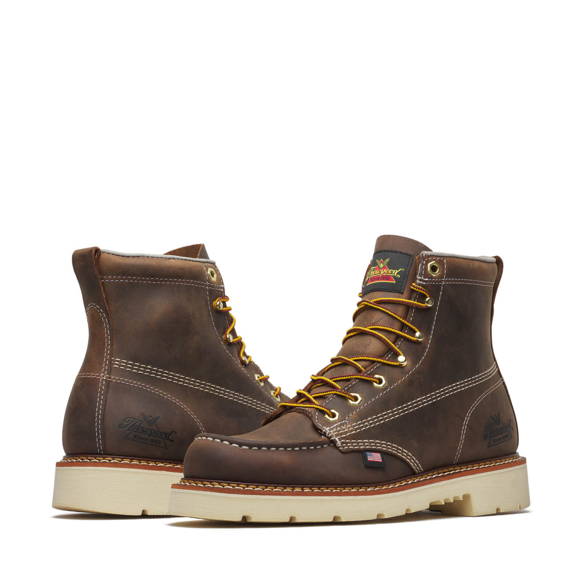 Thorogood Men's American Heritage 90° 6" Moc Toe Work Boot Work Boots Thorogood