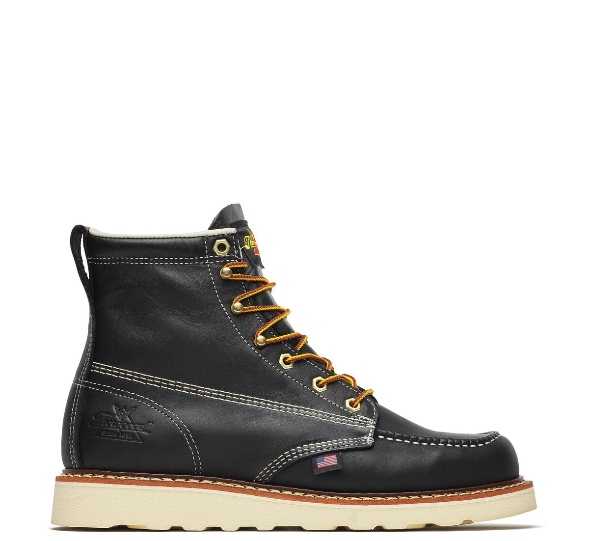 Thorogood Men's American Heritage MAXWear Wedge™ 6" Soft Toe Work Boot_Black Work Boots Thorogood Black 10 2E