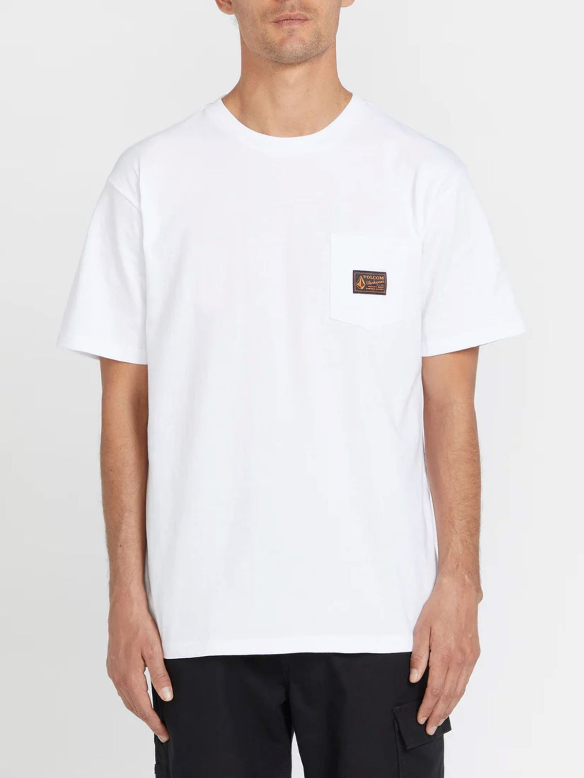 Volcom Men's Certifico Logo Pocket Short Sleeve T-Shirt T-Shirts Volcom White 2XL Reg