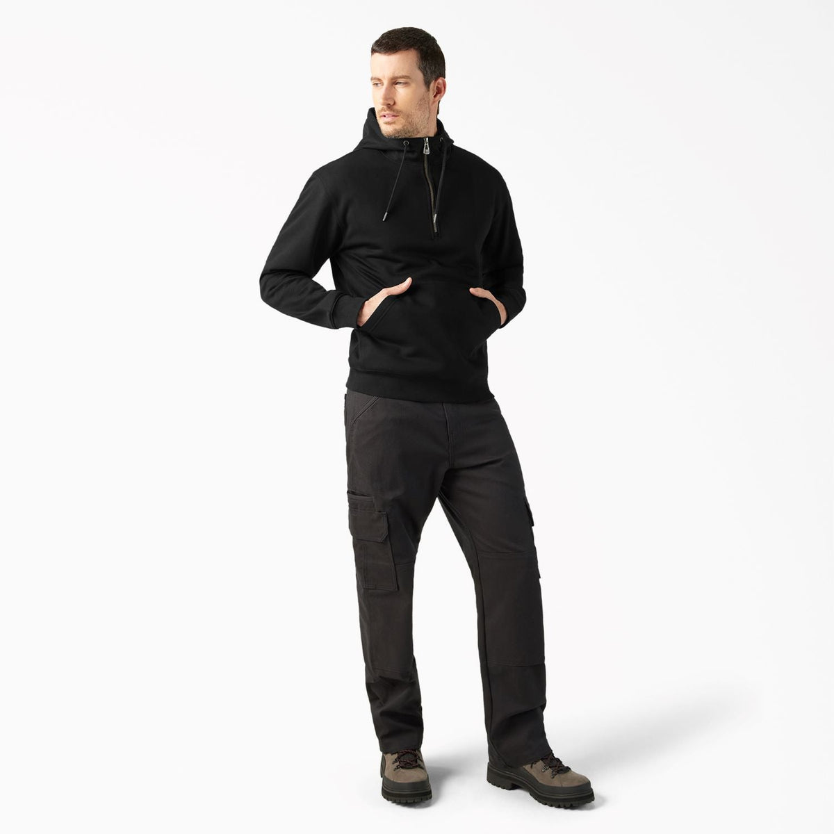 Dickies Men's Durable Water Repellent Quarter Zip Hoodie Sweatshirts & Hoodies Dickies