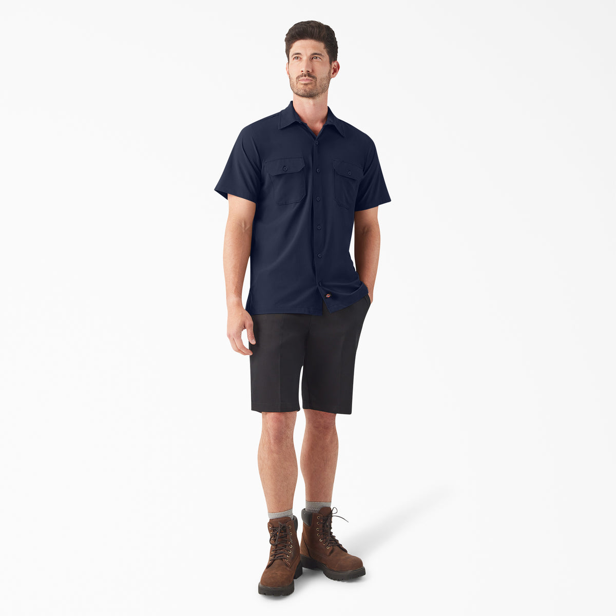 Dickies Men&#39;s Performance Button-Down Short Sleeve Work Shirt - Work World - Workwear, Work Boots, Safety Gear