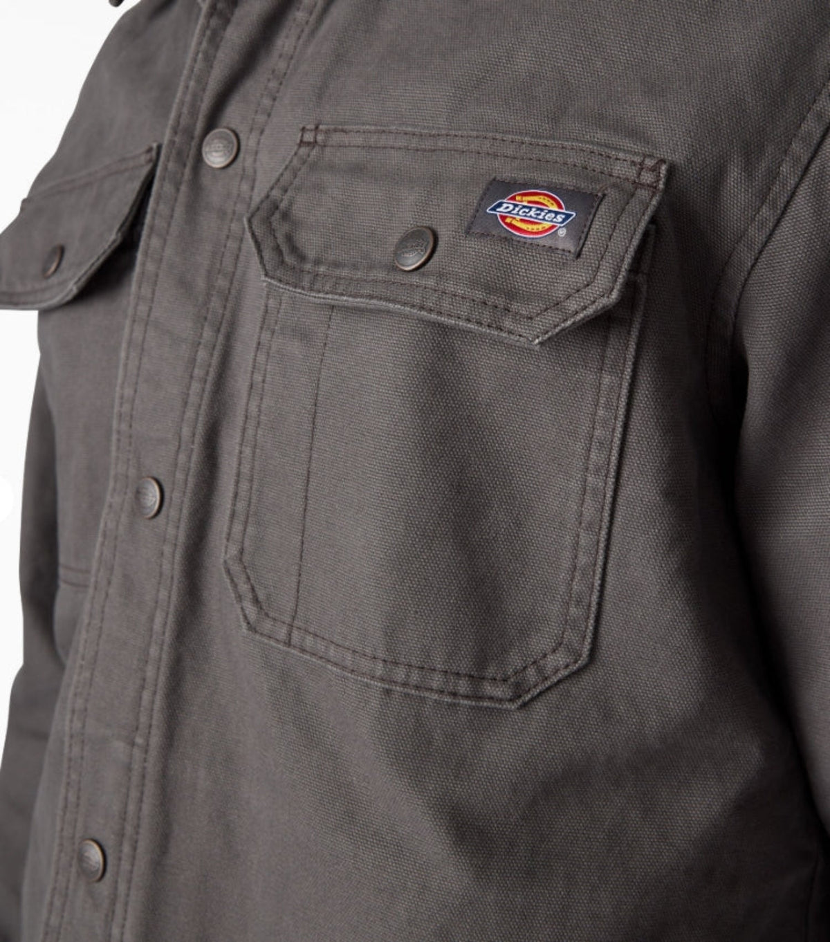 Dickies Men's Duck Brushed Cotton Snap-Front Shirt Jac Jackets & Coats Dickies