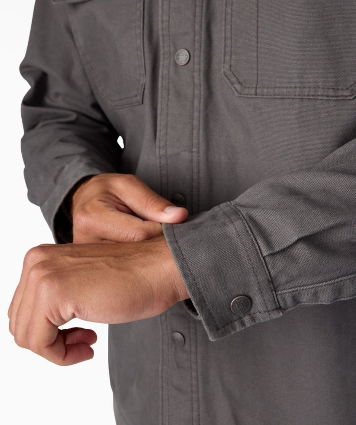 Dickies Men's Duck Brushed Cotton Snap-Front Shirt Jac Jackets & Coats Dickies