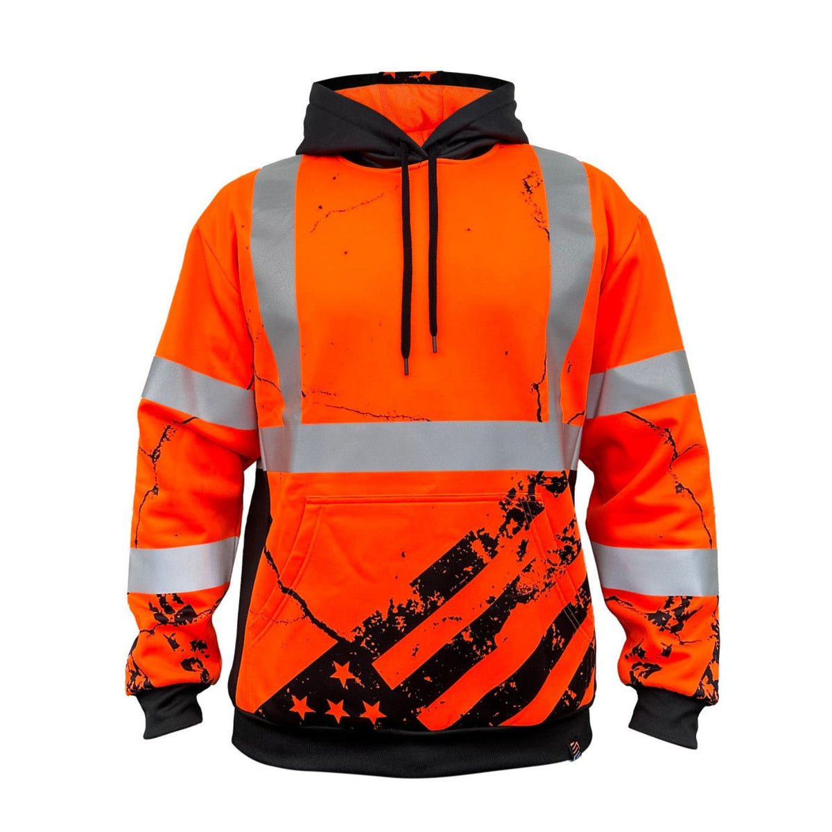 SafetyShirtz SS360 C3 American Grit Hi-Vis Hoodie Sweatshirts & Hoodies SafetyShirtz Hi-Vis Orange 2XL Reg