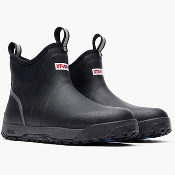 XTRATUF Men's Ankle Deck Boot Ice 6" Waterproof Rubber Boot - KO, pfas Rubber Boots XTRATUF