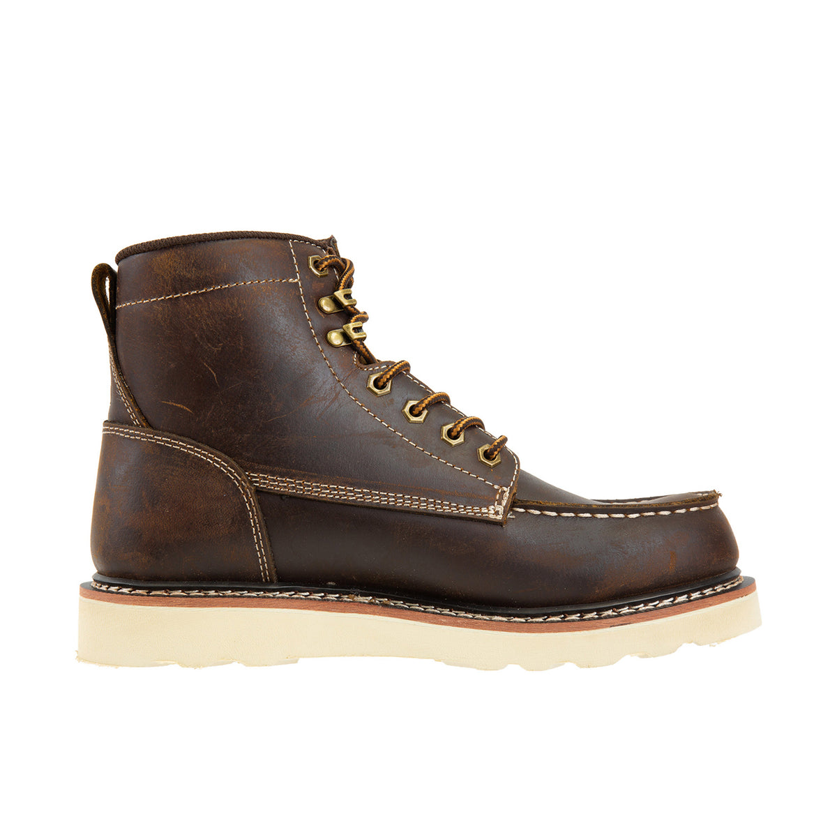 Ad Tec Men's Rancho 6" Moc Toe Soft Toe Work Boot Work Boots AdTec Footwear Crazy Horse 10 M