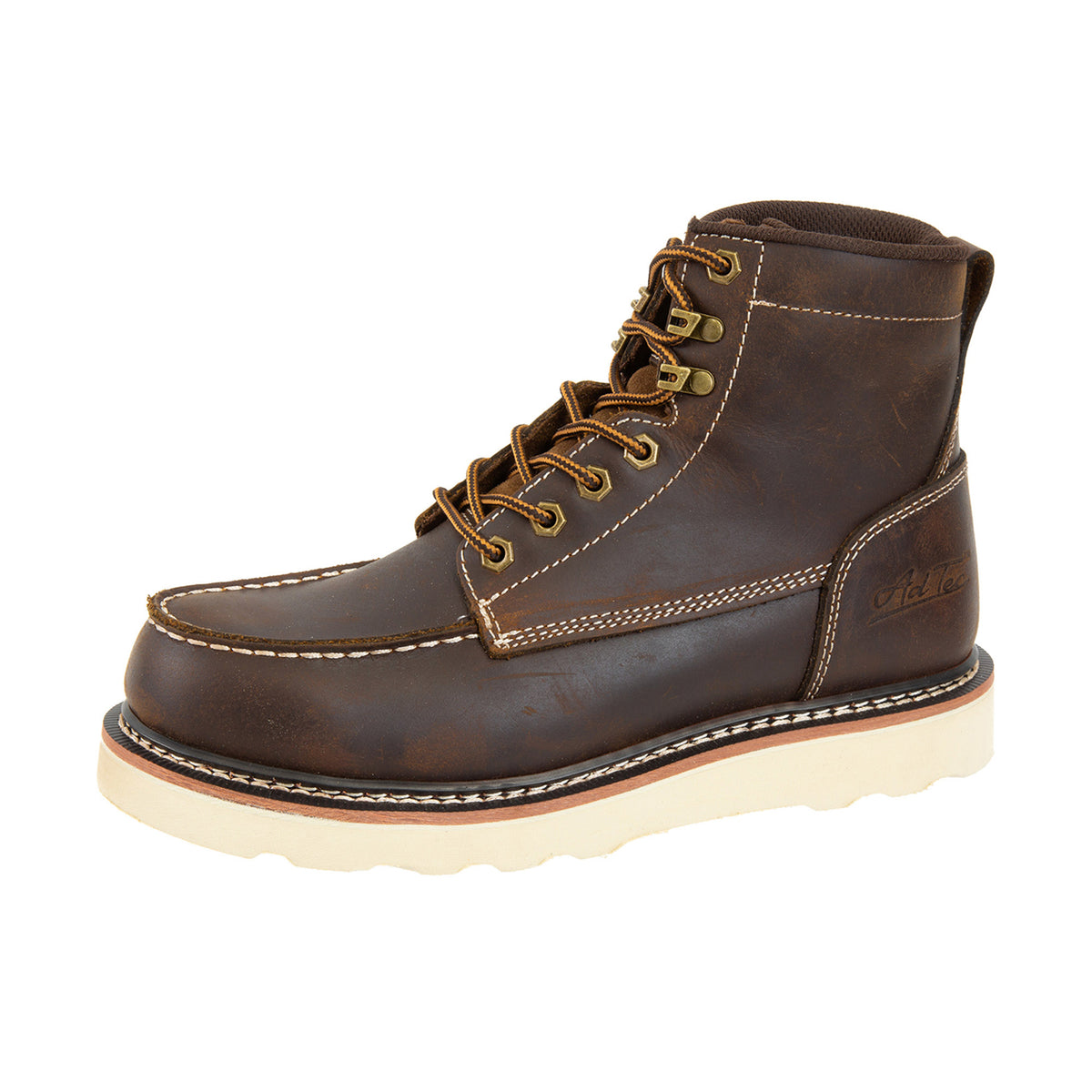 Ad Tec Men's Rancho 6" Moc Toe Soft Toe Work Boot Work Boots AdTec Footwear