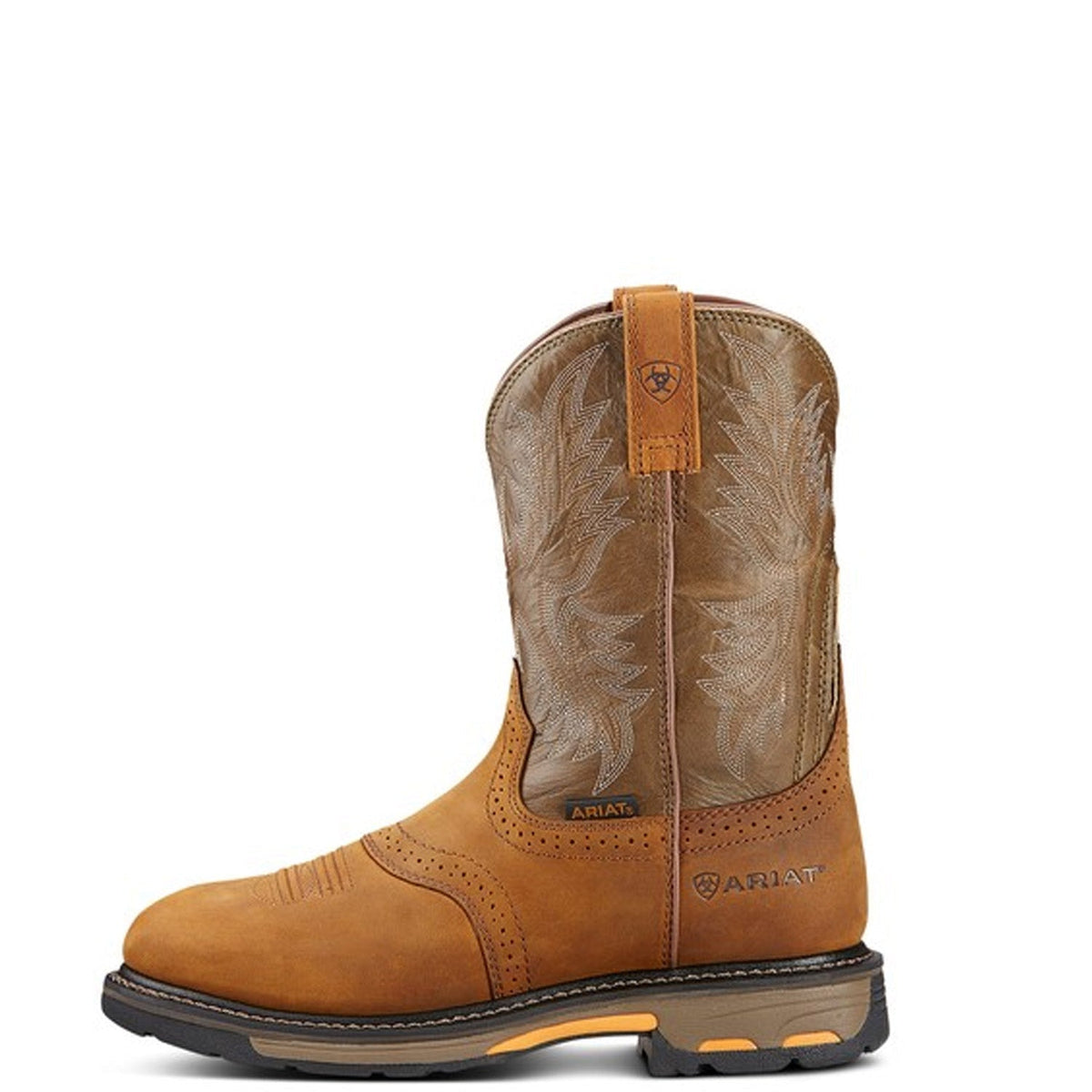 Ariat Men's WorkHog® Soft Toe Pull-On Work Boot Work Boots Ariat Army 10 2E