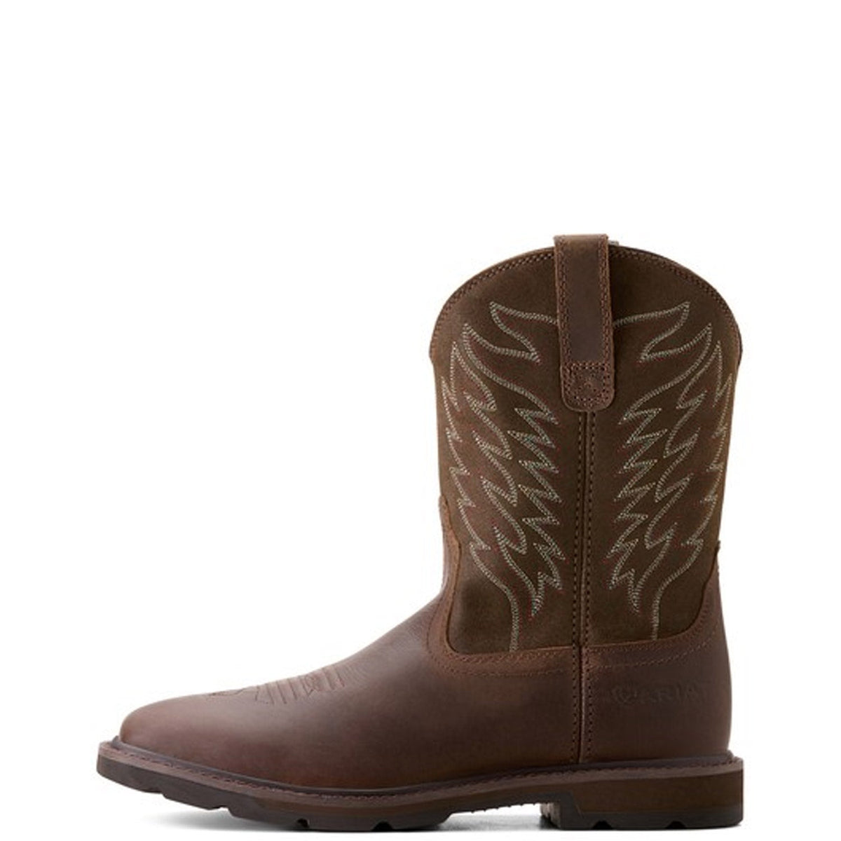 Ariat Men's Groundbreaker Square Toe Western Boot Work Boots Ariat Brown 10 2E