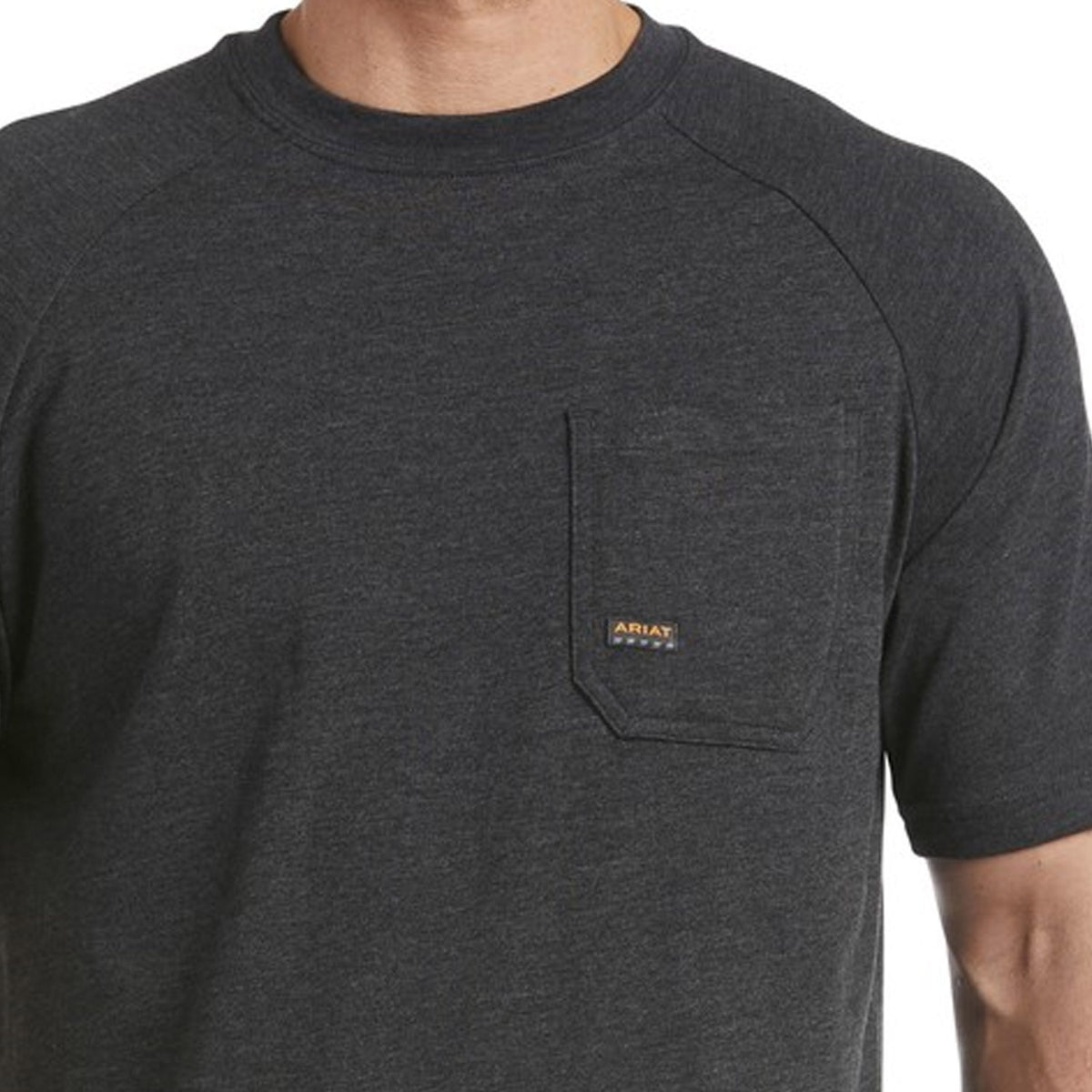 Ariat Men's Rebar CottonStrong T-Shirt_Charcoal Heather T-Shirts Ariat