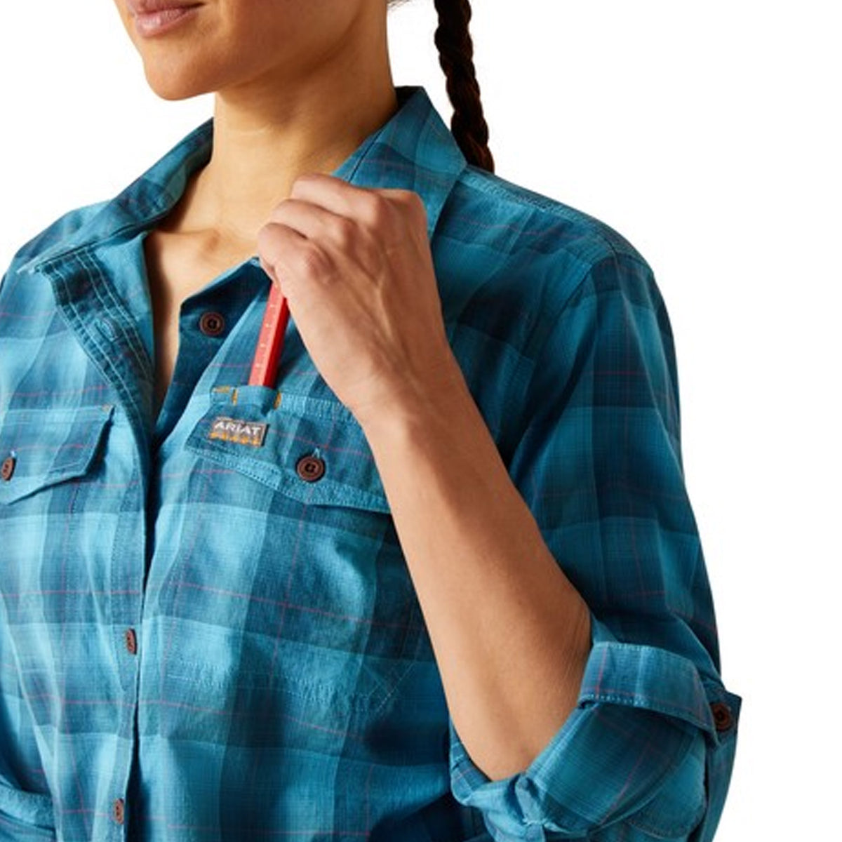 Ariat Women&#39;s Rebar Made Tough DuraStretch Button-Down Work Shirt - Work World - Workwear, Work Boots, Safety Gear