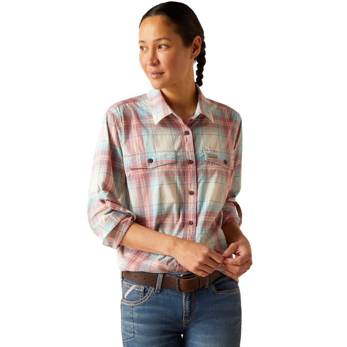 Ariat Women&#39;s Rebar Made Tough DuraStretch Work Shirt - Work World - Workwear, Work Boots, Safety Gear