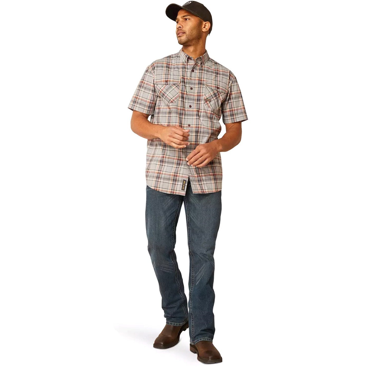 Ariat Men's Rebar® Made Tough Button-Up Short Sleeve Work Shirt - Work World - Workwear, Work Boots, Safety Gear