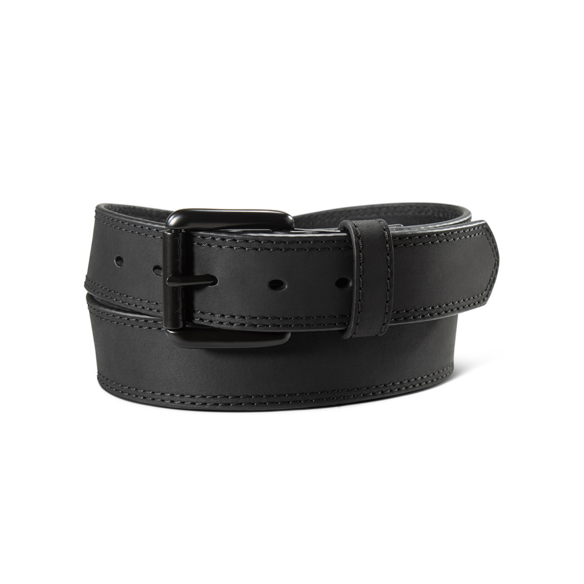 Ariat Men's Double Stitch 1.5" Leather Belt Belts & Suspenders Ariat Black 32