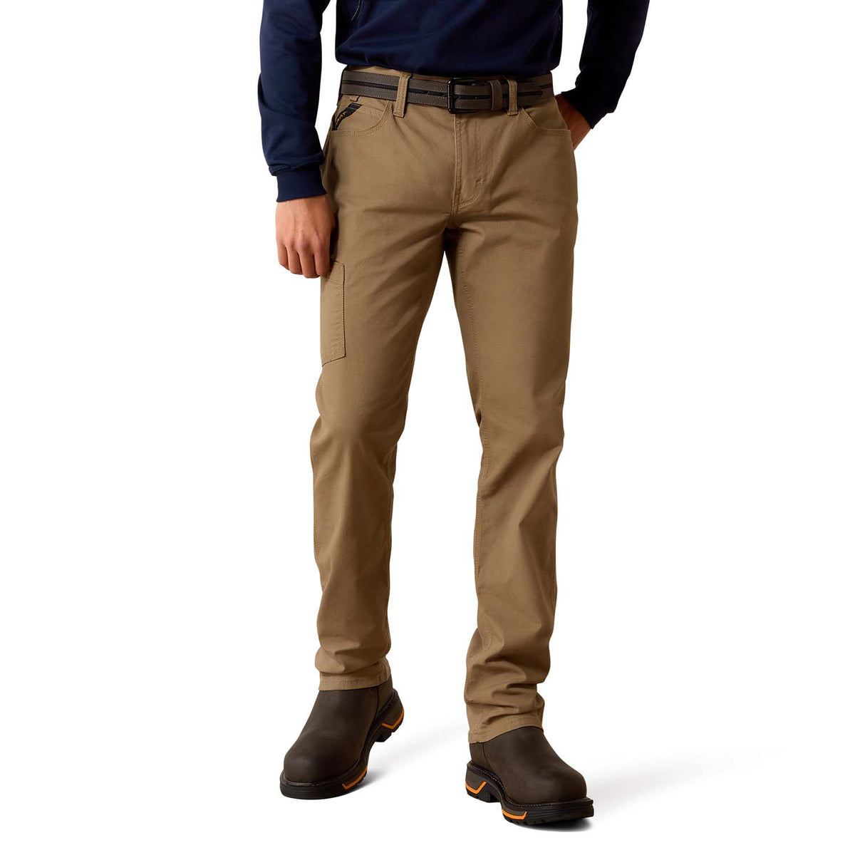 Ariat Men's Rebar M4 Low Rise DuraStretch Made Tough Stackable Straight Leg Pant Pants Ariat Field Khaki 28 30 Inseam