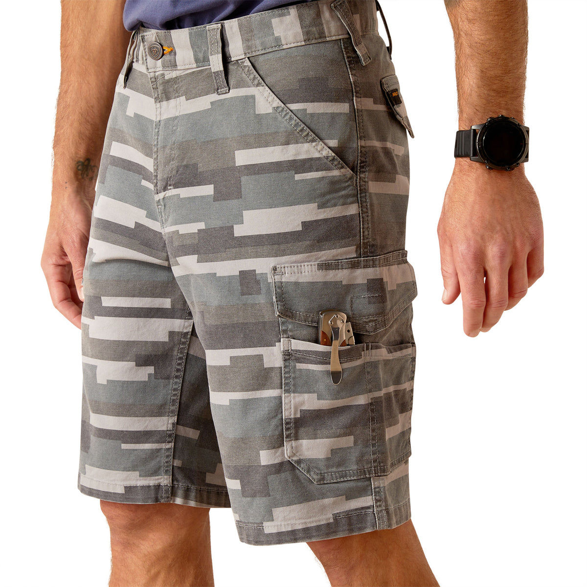 Ariat Men's Rebar DuraStretch Made Tough Cargo 11" Short