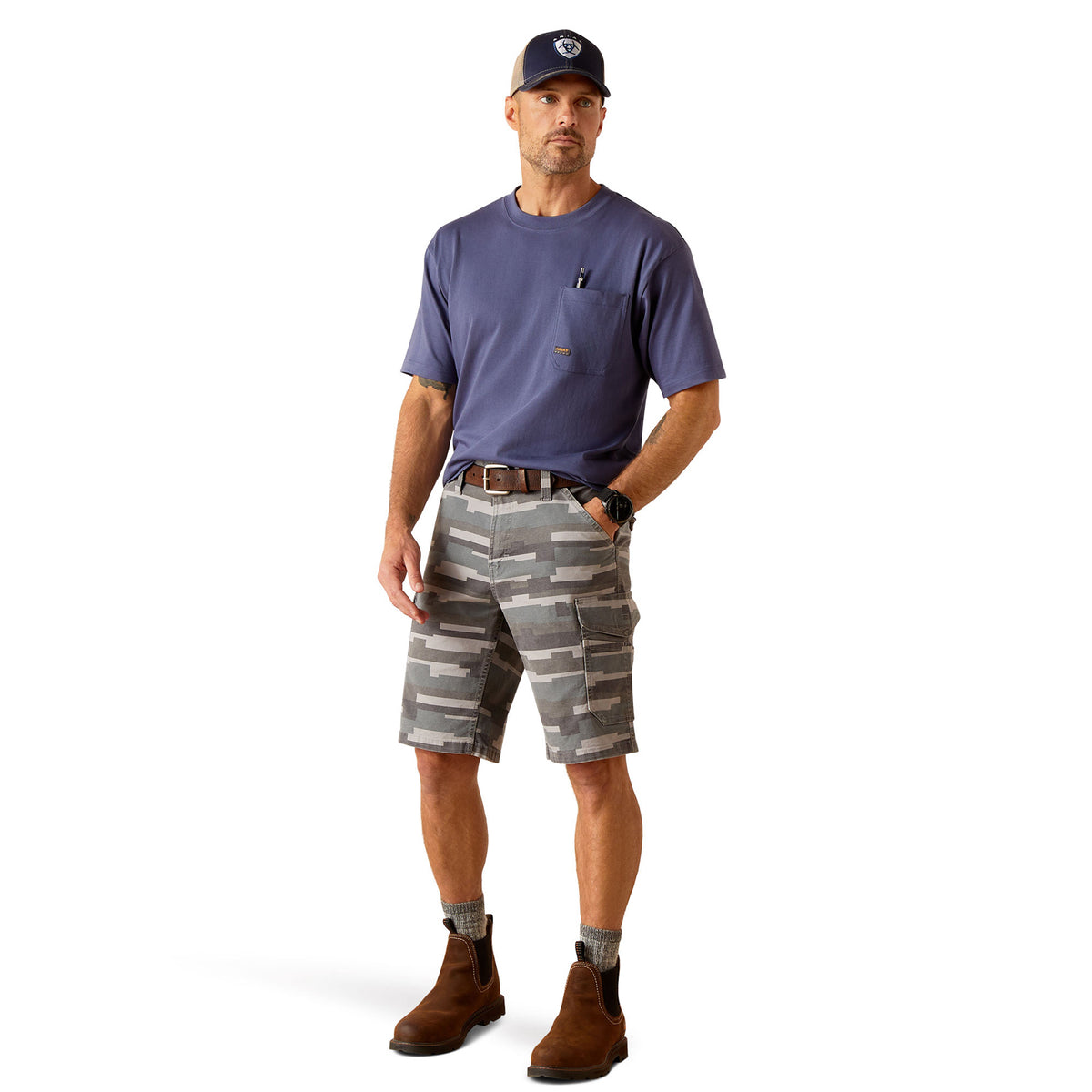 Ariat Men's Rebar DuraStretch Made Tough Cargo 11" Short