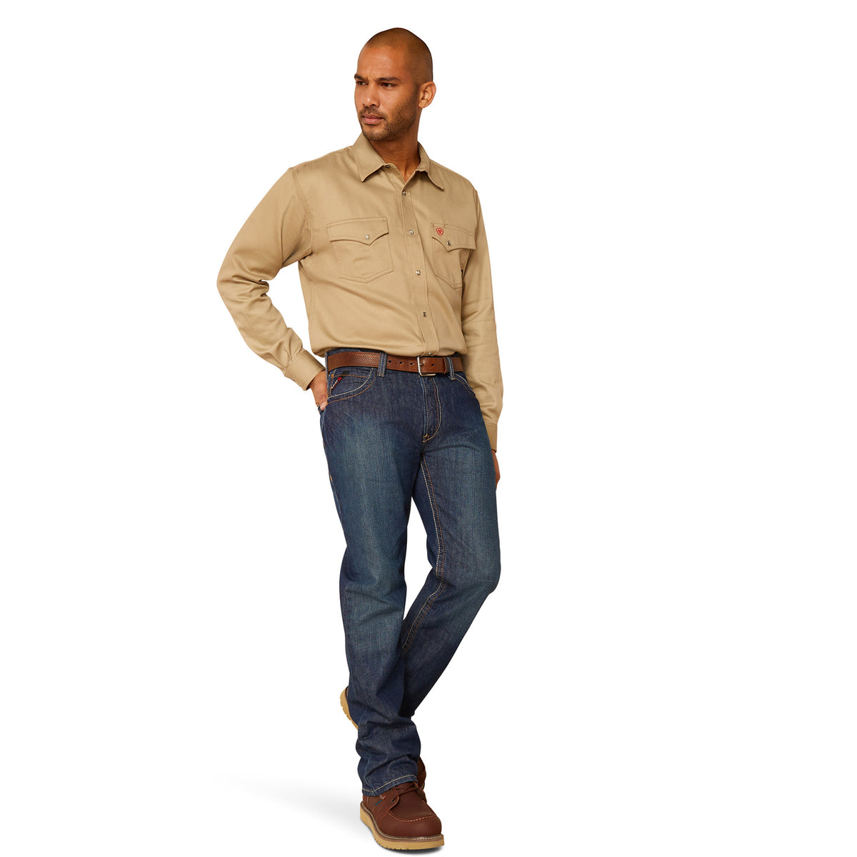 Ariat Men's FR Solid Classic Fit Snap-Font Work Shirt