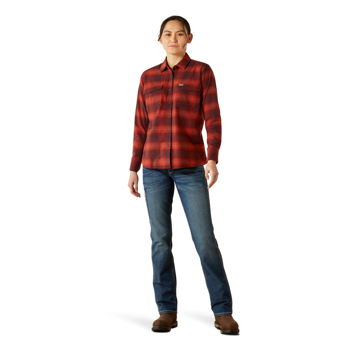 Ariat Women's Rebar Flannel DuraStretch Long Sleeve Work Shirt