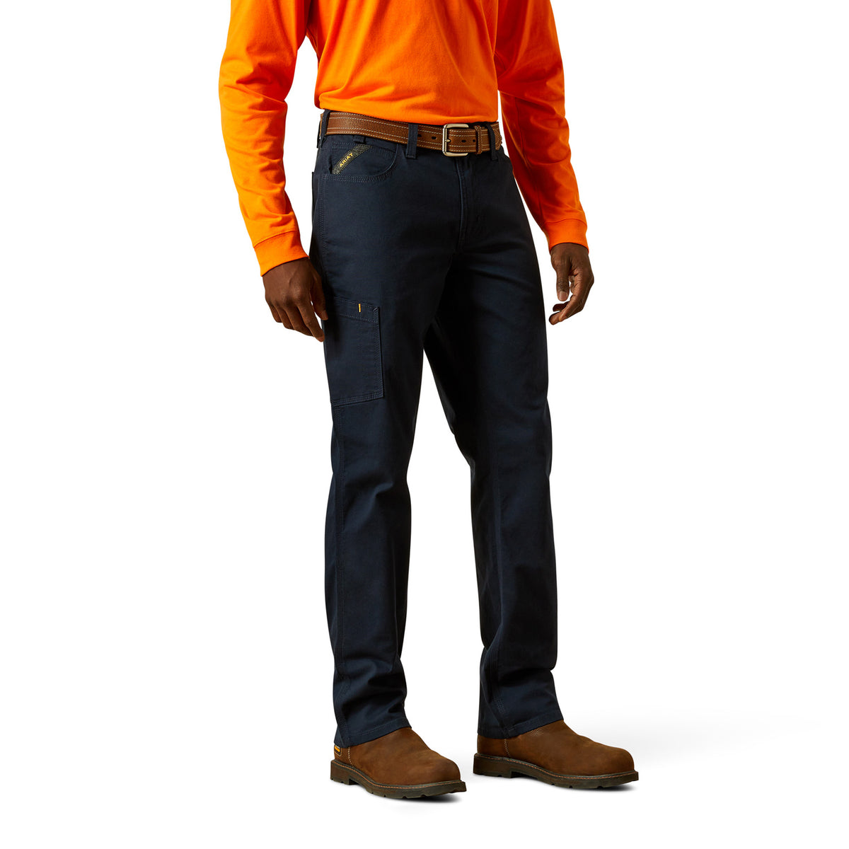 Ariat Men's Rebar M4 Low Rise DuraStretch Made Tough Stackable Straight Leg Pant Pants Ariat Dark Navy 30 30 Inseam