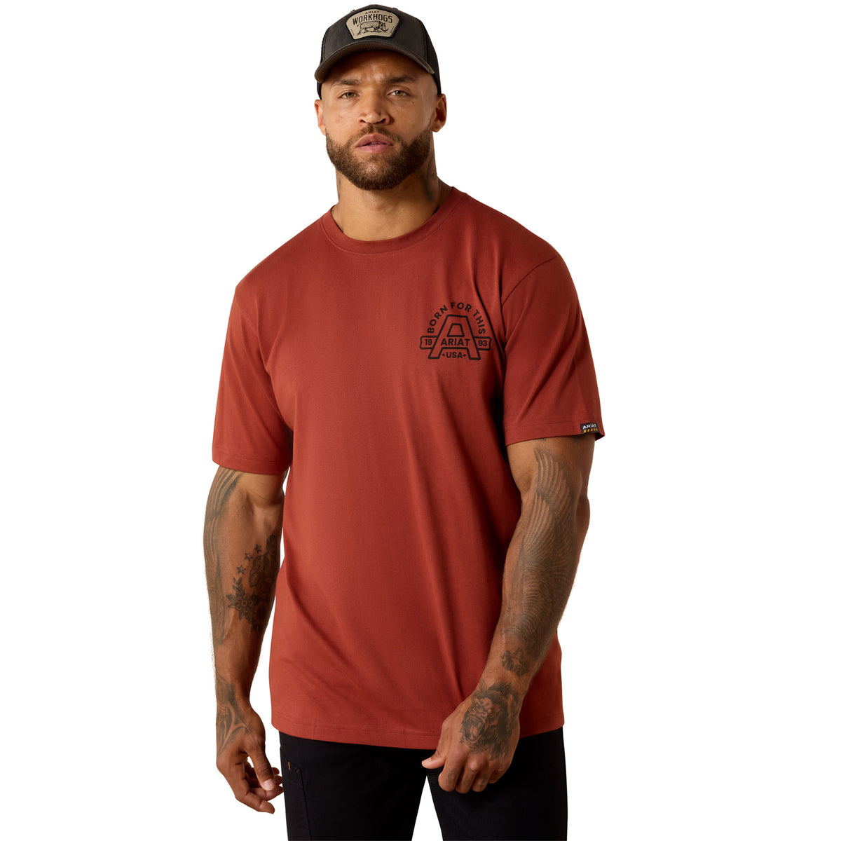 Ariat Men's Rebar Cotton Strong Hardhead T-Shirt T-Shirts Ariat Brandy Snifter 2XL Reg