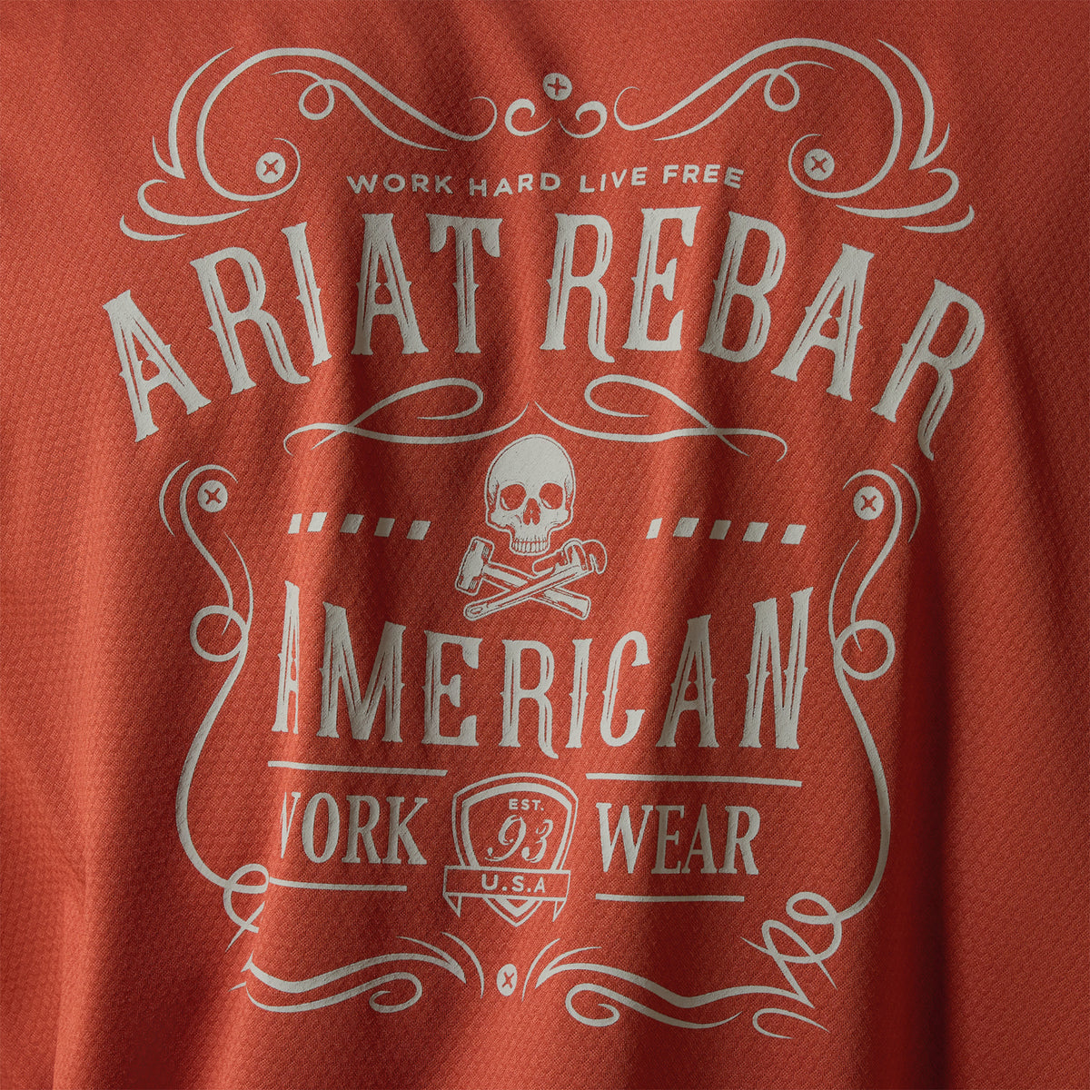 Ariat Men's Rebar Heat Fighter Label Graphic Long Sleeve Tee Long Sleeve T-Shirts Ariat