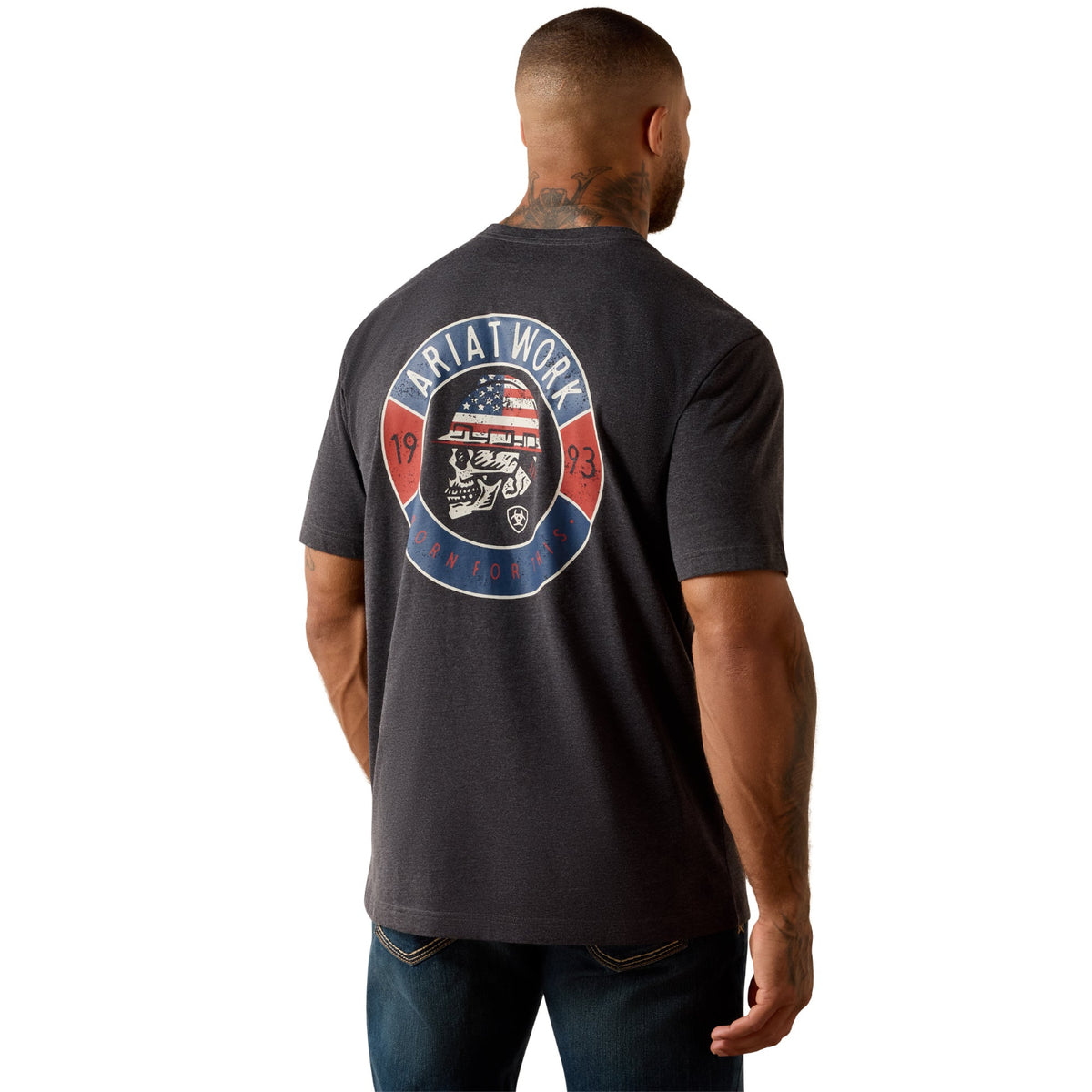 Ariat Men's Rebar Cotton Strong Skull Graphic Short Sleeve Tee T-Shirts Ariat