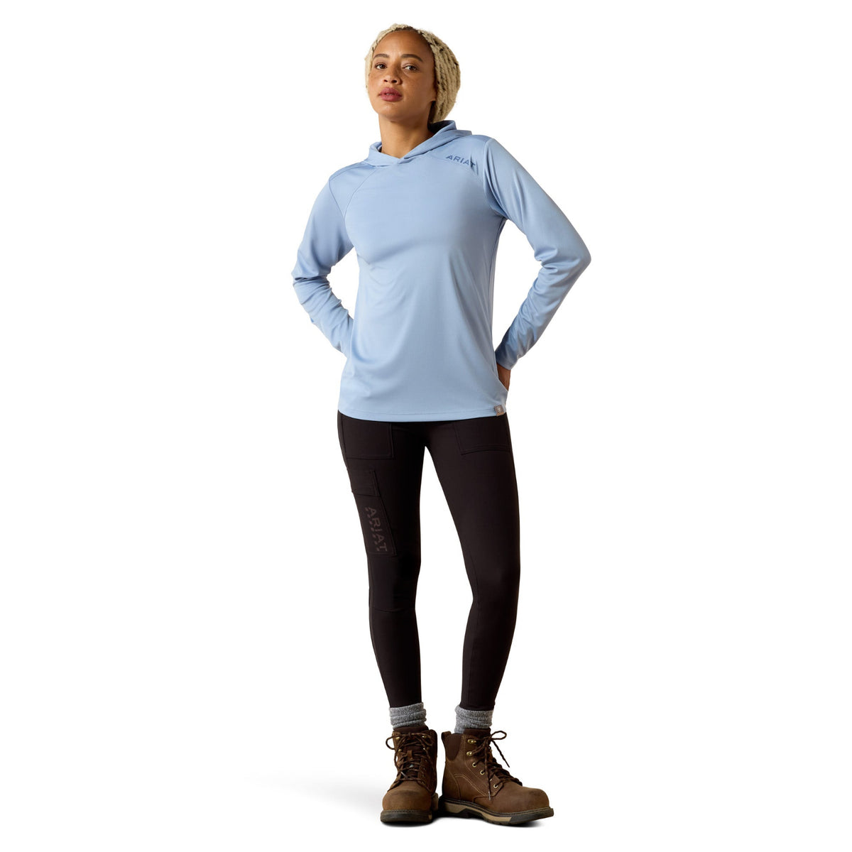 Ariat Women's Rebar Sunblocker Hooded Long Sleeve T-Shirt Sweatshirts & Hoodies Ariat