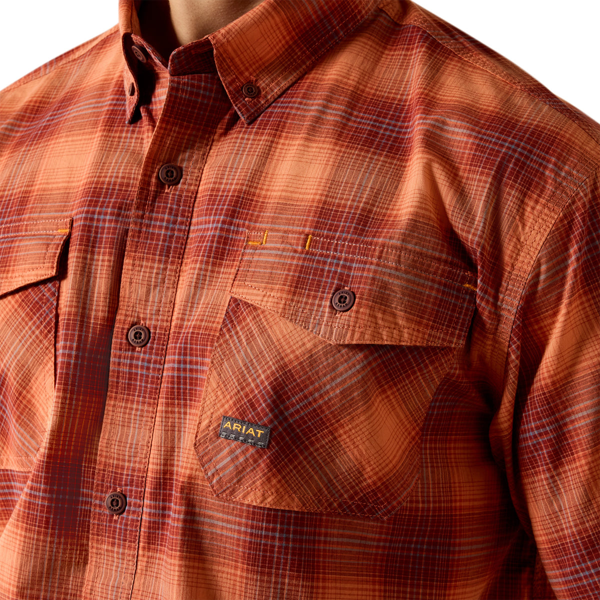 Ariat Men's Rebar DuraStretch Short Sleeve Work Shirt Work Shirts Ariat
