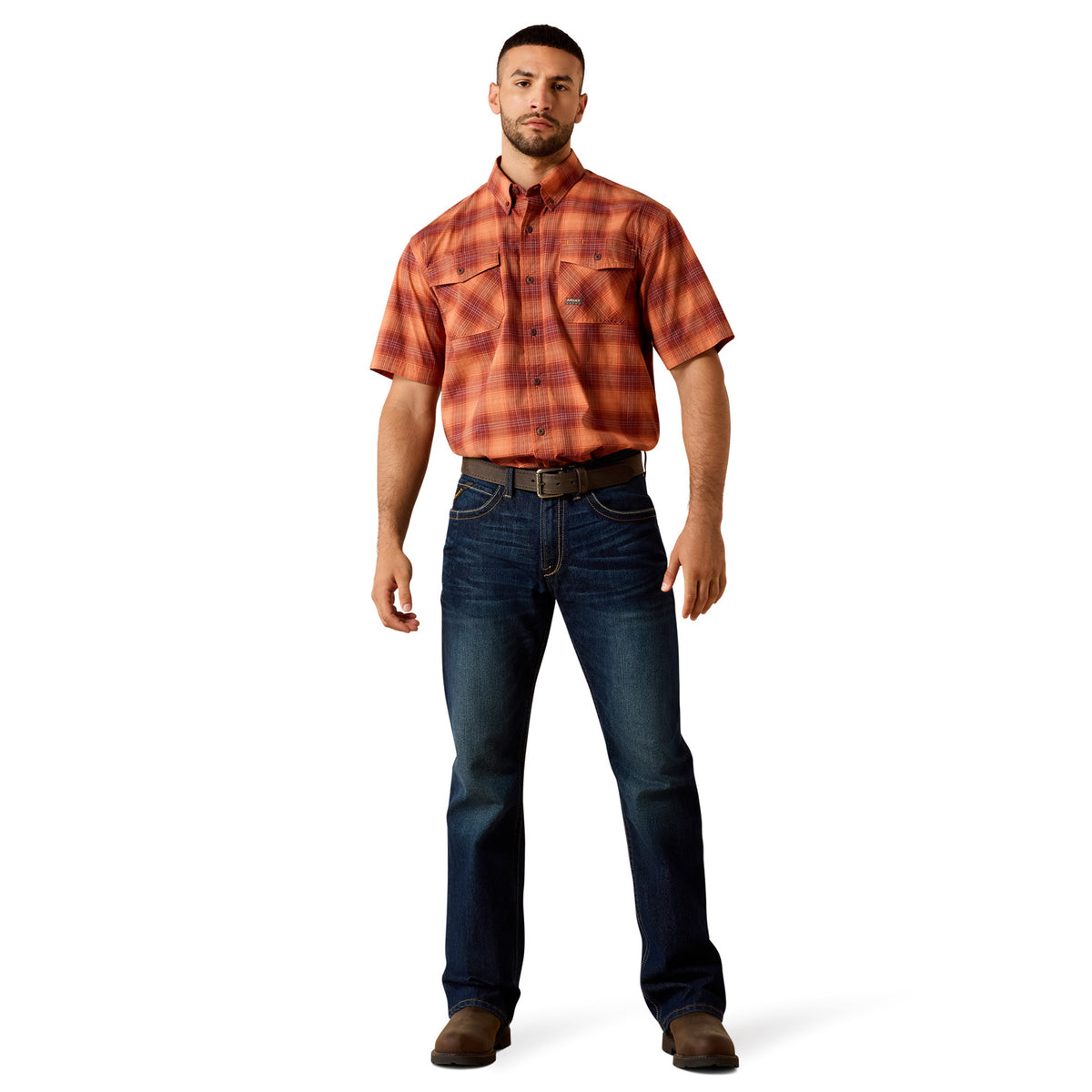 Ariat Men's Rebar DuraStretch Short Sleeve Work Shirt Work Shirts Ariat