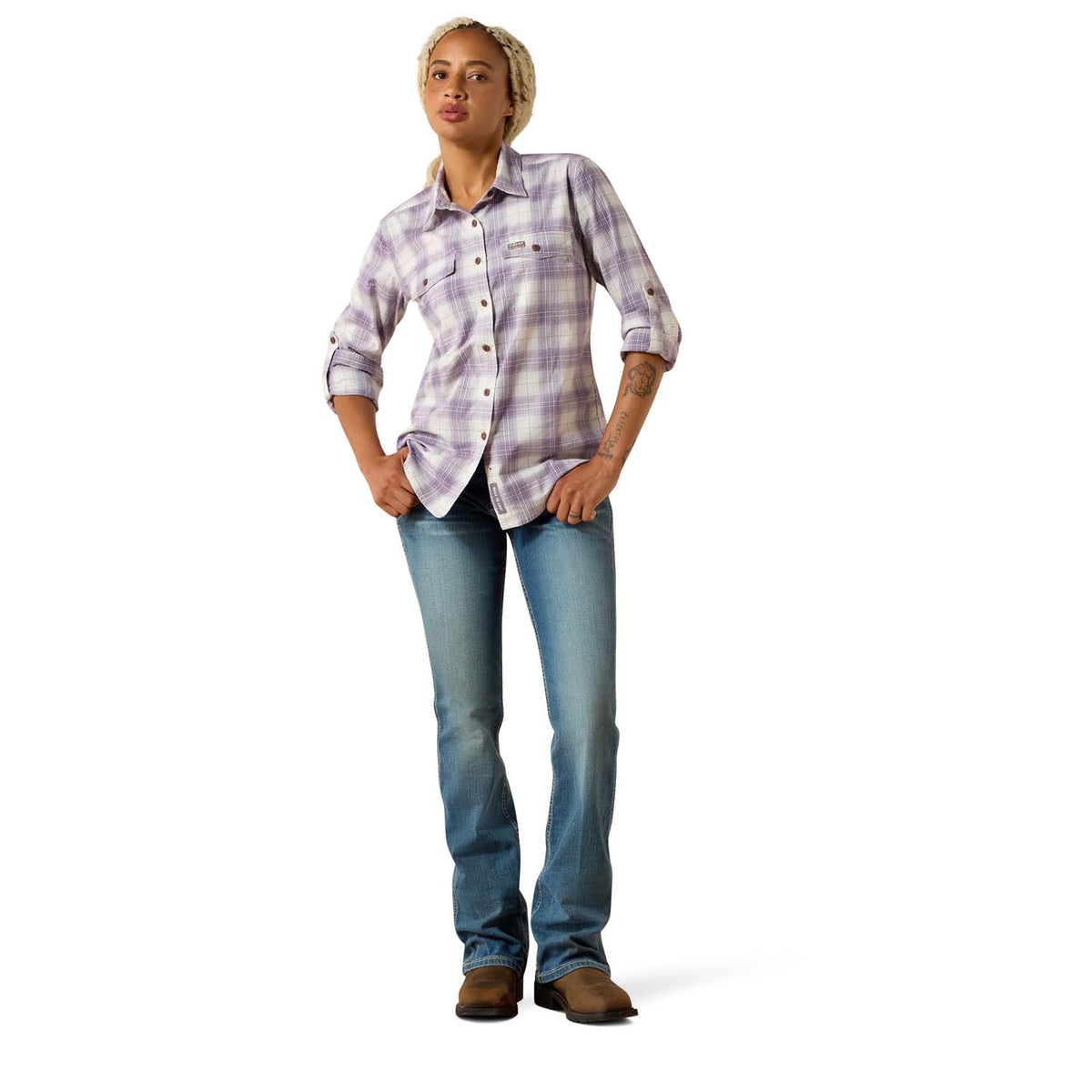 Ariat Women's Rebar Made Tough DuraStretch Work Shirt Work Shirts Ariat