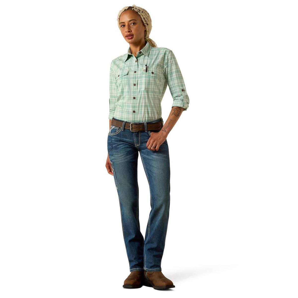 Ariat Women's Rebar Made Tough DuraStretch Work Shirt Work Shirts Ariat