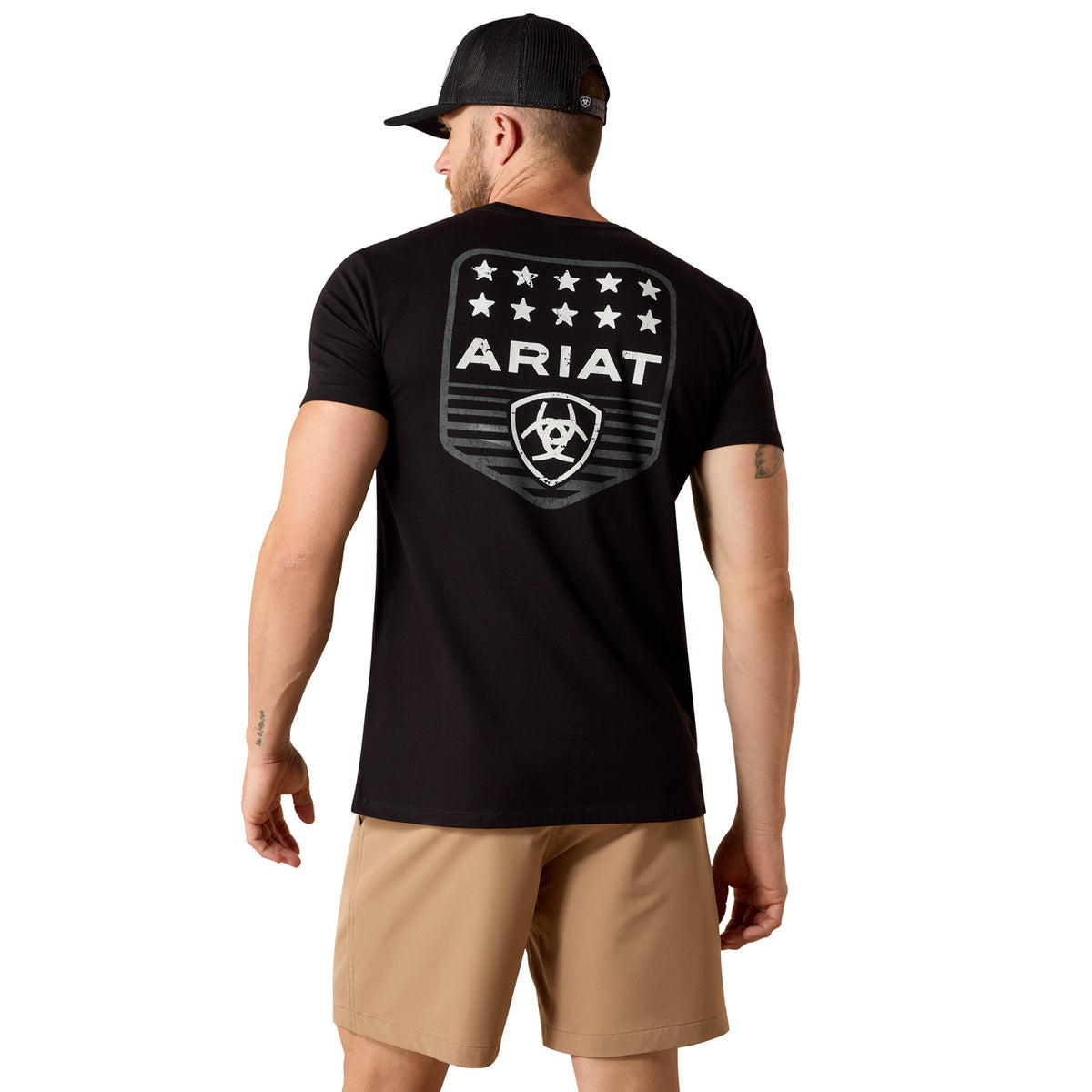 Ariat Men's Stripe Patriotic Badge T-Shirt T-Shirts Ariat Black 2XL Reg