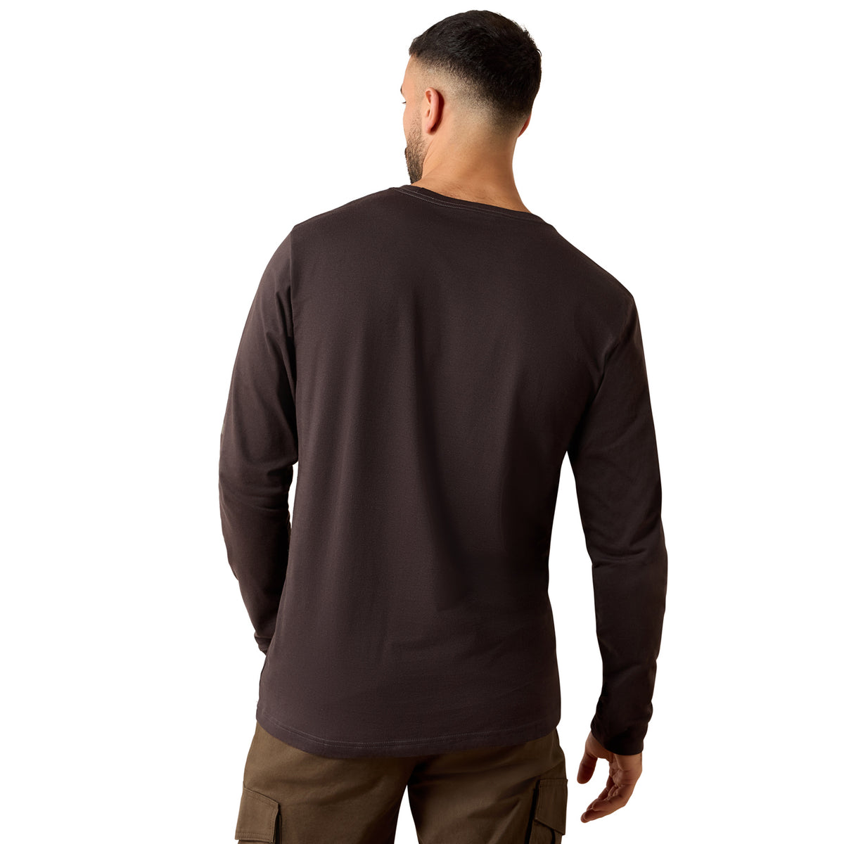 Ariat Men's Rebar Cotton Strong Standard Logo Pocket Long Sleeve T-Shirt