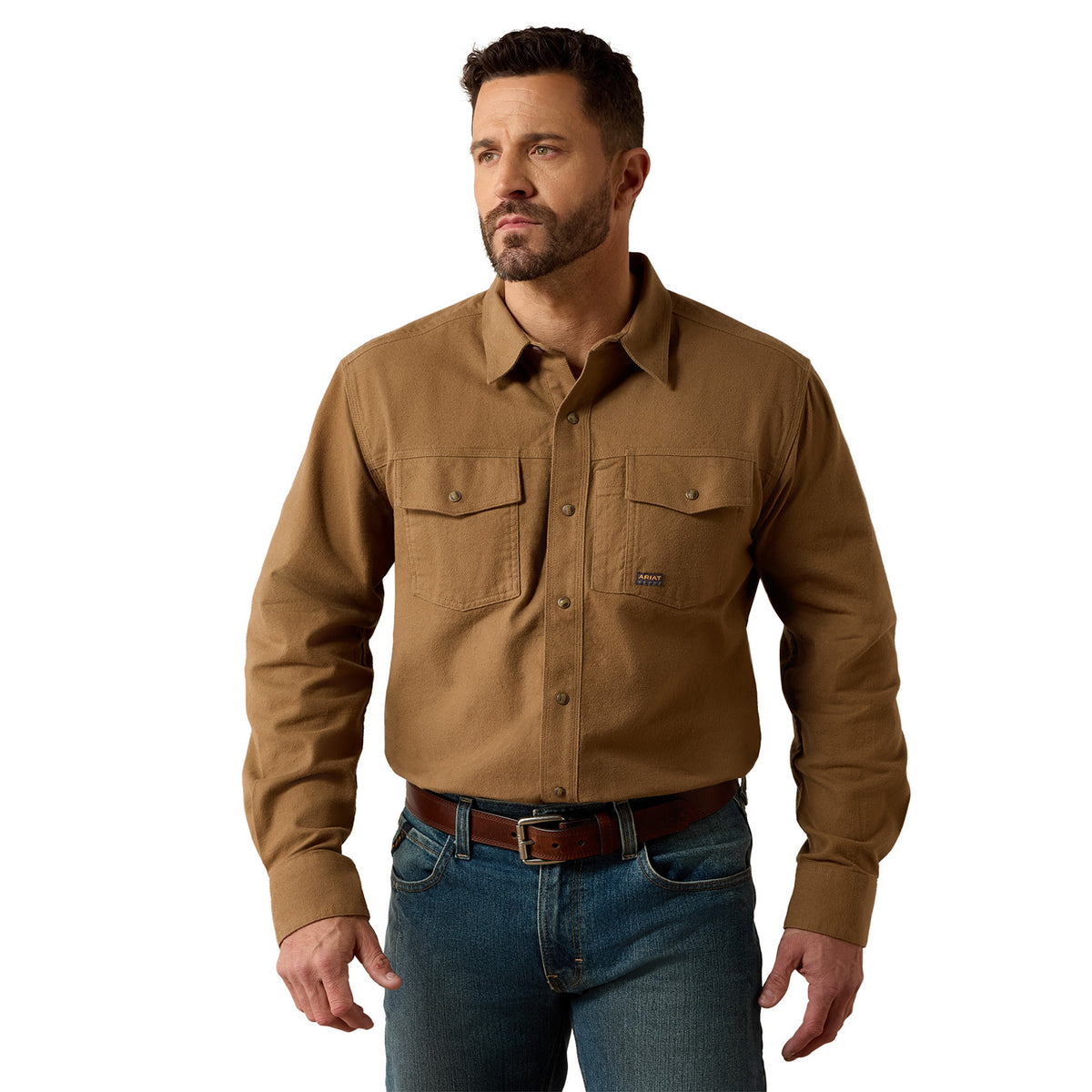 Ariat Men's Rebar Flannel Twill Snap Long Sleeve Work Shirt