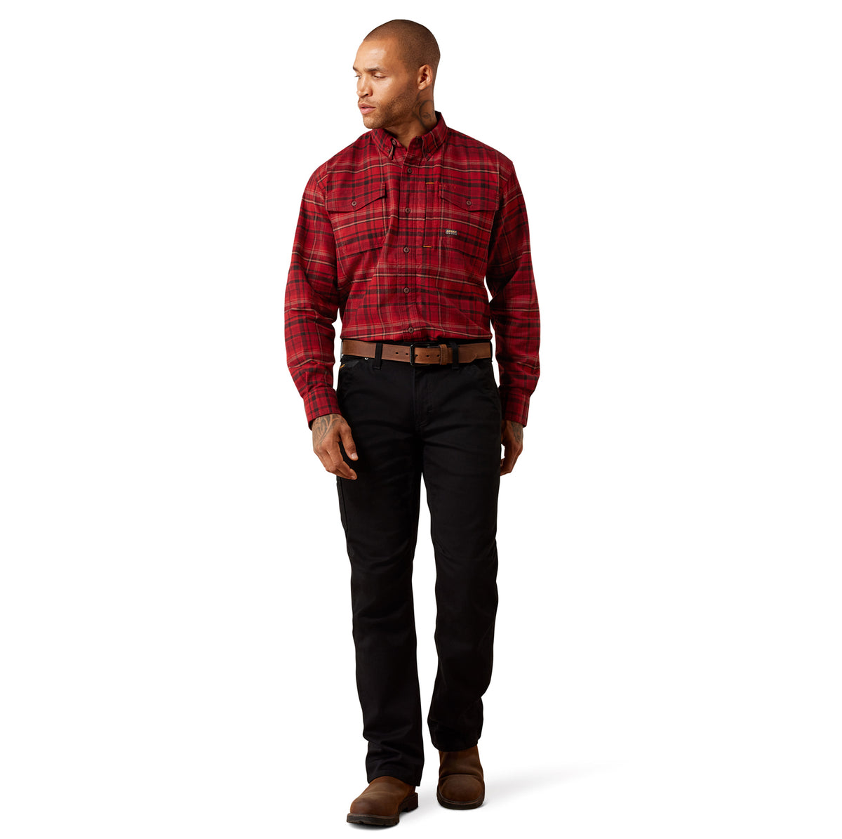 Ariat Men's Rebar Flannel Durastretch Work Long Sleeve Shirt