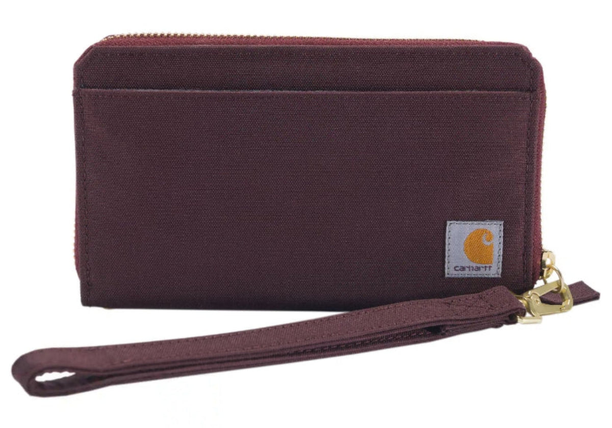 Carhartt Women's Nylon Duck Lay-Flat Clutch Wallet Wallets Carhartt Deep Wine OS