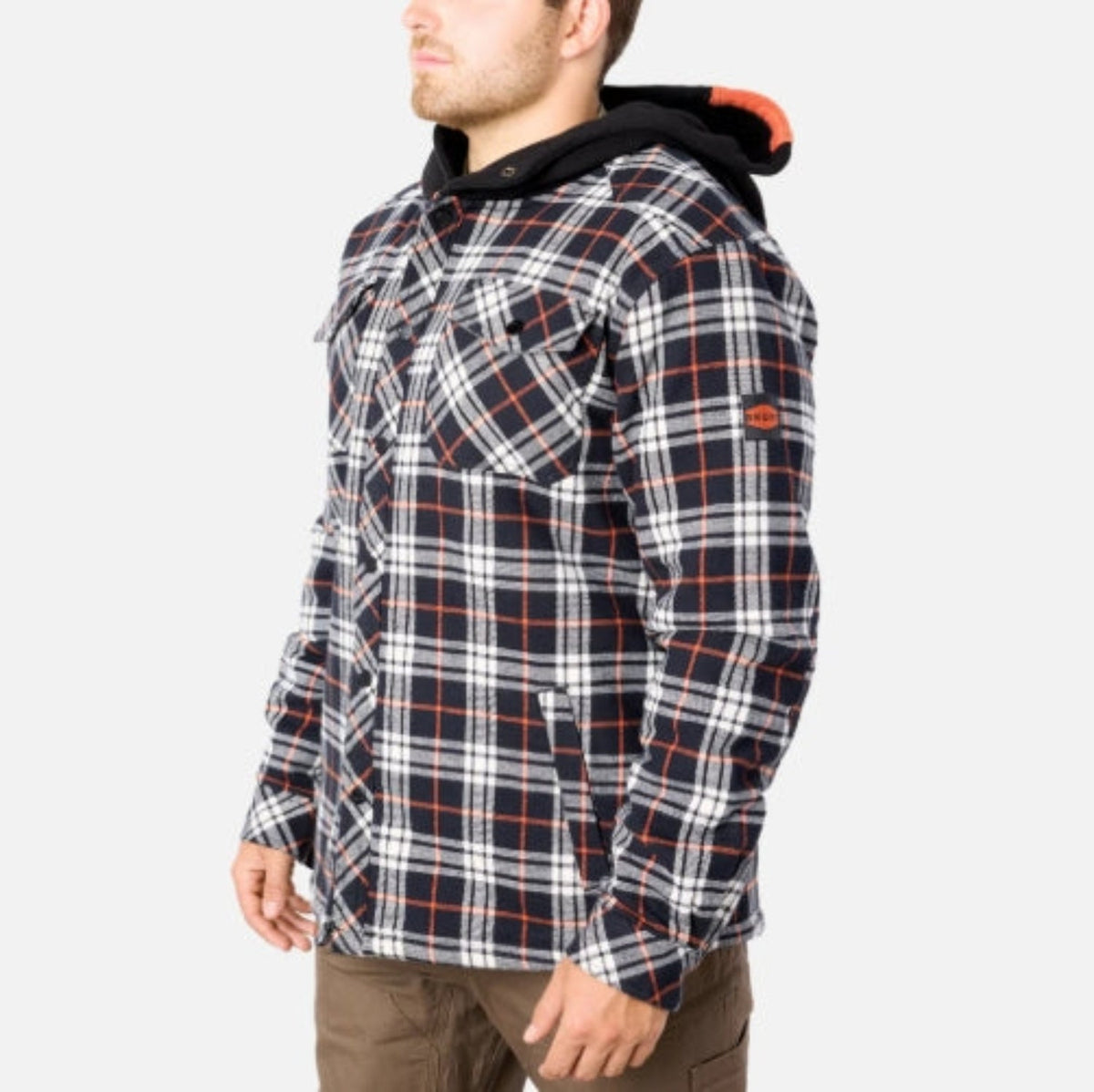 BRUNT Men's The Brunt Heavy Duty Hooded Snap Shirt Jac Jackets & Coats BRUNT
