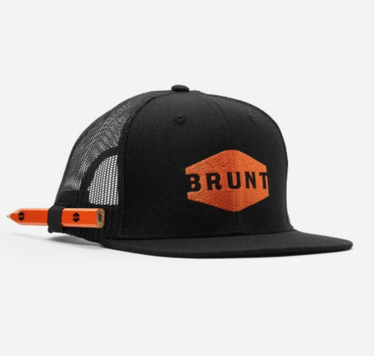 BRUNT Men's Flat Brim Pencil Holder Snapback Cap - Work World - Workwear, Work Boots, Safety Gear