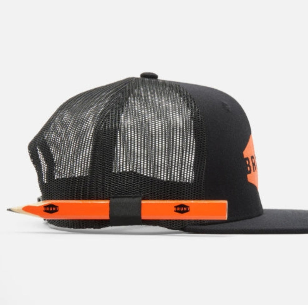 BRUNT Men's Flat Brim Pencil Holder Snapback Cap Hats & Caps BRUNT