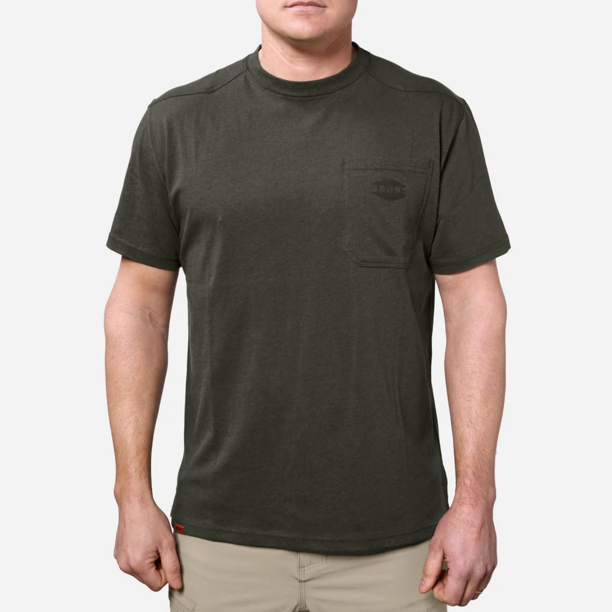 BRUNT Men's The Martin Pocket Tee Work Shirts BRUNT Army Green Heather 2XL Reg