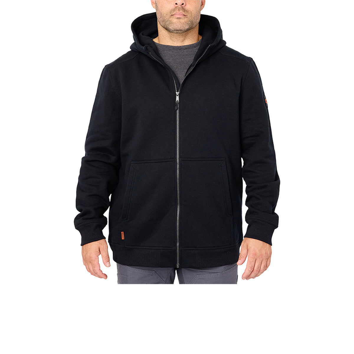 BRUNT Men's The Shevlin Full-Zip Hoodie Sweatshirts & Hoodies BRUNT Black 2XL Reg
