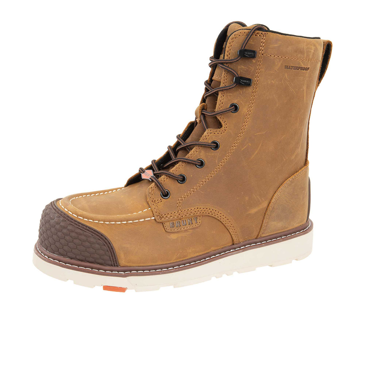BRUNT Men's The Marin 8" BRUNT Toe Waterproof Comp Toe Work Boot Work Boots BRUNT